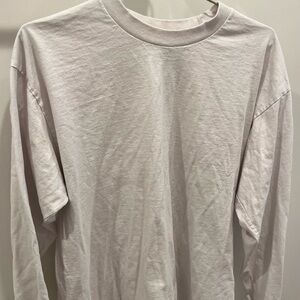 Men's White Long Sleeve Tee